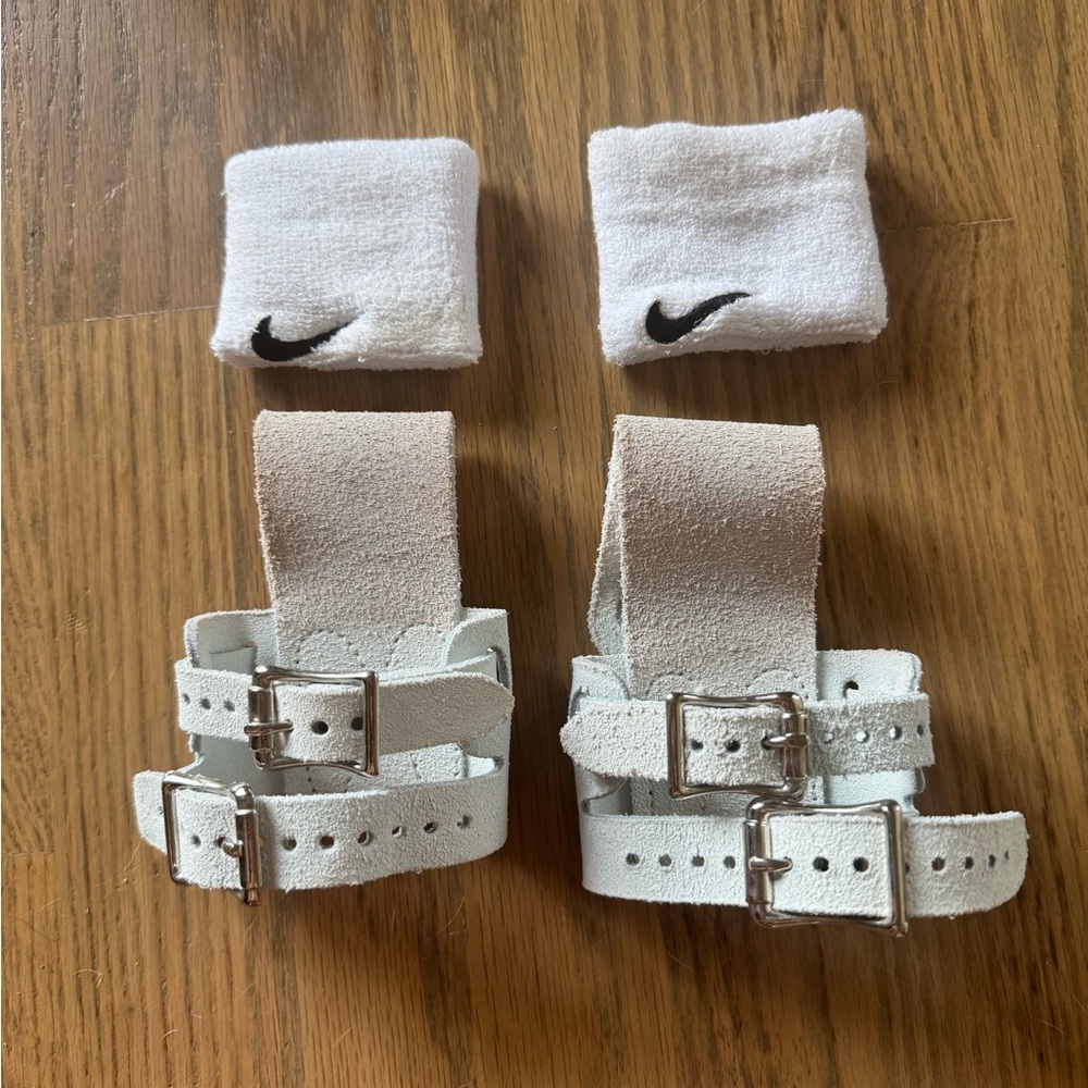 Nike White Wristbands and Gymnastics Uneven Bar Grips